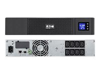 Eaton 5SC 1000 - UPS (kan monteras i rack) - AC 230 V - 700 Watt - 1000 VA - RS-232, USB - utgångskontakter: 8 - 2U - svart 5SC1000IR