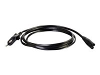 C2G Non-Polarised Power Cord - Strömkabel - power IEC 60320 C7 till power CEE 7/7 (hane) - AC 250 V - 2 m - formpressad - svart 80617