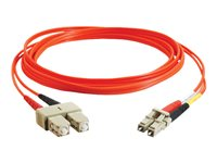 C2G - Patch-kabel - LC multiläge (hane) till SC-läge (multi-mode) (hane) - 10 m - fiberoptisk - 62,5/125 mikron 85059