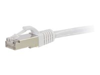 C2G Cat5e Booted Shielded (STP) Network Patch Cable - Patch-kabel - RJ-45 (hane) till RJ-45 (hane) - 30 m - STP - CAT 5e - formpressad - vit 83889