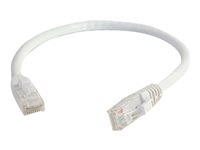 C2G Cat5e Booted Unshielded (UTP) Network Patch Cable - Patch-kabel - RJ-45 (hane) till RJ-45 (hane) - 30 cm - UTP - CAT 5e - formpressad, hakfri, tvinnad - vit 83259