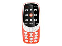 Nokia 3310 Dual SIM - Funktionstelefon - dual-SIM / Internal Memory 16 MB - microSD slot - 320 x 240 pixlar - rear camera 2 MP - varm röd (blank) A00028092