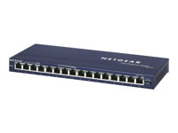 NETGEAR FS116 10/100 Desktop Switch - Switch - 16 x 10/100 - skrivbordsmodell FS116GE