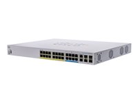Cisco Business 350 Series CBS350-24NGP-4X - Switch - L3 - Administrerad - 16 x 10/100/1000 (PoE+) + 8 x 100/1000/2.5G/5G (PoE++) + 2 x combo 10 Gigabit SFP+/RJ-45 + 2 x 10 Gigabit SFP+ - rackmonterbar - PoE+ (375 W) CBS350-24NGP-4X-EU