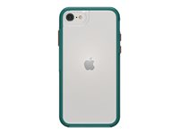 LifeProof SEE - Baksidesskydd för mobiltelefon - 50 % återvunnen plast - var stilla (genomskinlig/orange/grön) - för Apple iPhone 7, 8, SE (3rd generation), SE (andra generationen) 77-83045