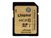 Kingston Ultimate - Flash-minneskort - 64 GB - UHS Class 1 / Class10 - 300x - SDXC SDA10/64GB