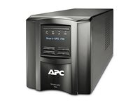 APC Smart-UPS SMT750IC - UPS - AC 220/230/240 V - 500 Watt - 750 VA - RS-232, USB - utgångskontakter: 6 - svart - med APC SmartConnect SMT750IC