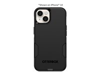 OtterBox Commuter Series - Baksidesskydd för mobiltelefon - MagSafe-kompatibilitet - polykarbonat, syntetiskt gummi - svart - för Apple iPhone 14 Plus, 15 Plus 77-92578