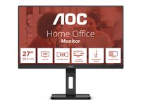 AOC 27E3QAF - LED-skärm - 27" - 1920 x 1080 Full HD (1080p) @ 75 Hz - IPS - 1000:1 - 4 ms - HDMI, VGA, DisplayPort - högtalare - svart med struktur 27E3QAF