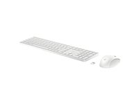HP 650 - Sats med tangentbord och mus - trådlös - 2.4 GHz - vit - för Laptop 15-dw1025nk; Pavilion Plus Laptop 14-eh0660nd 4R016AA