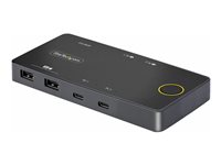 StarTech.com 2-Port USB-C KVM Switch, Single-4K 60Hz HDMI Monitor, Dual-100W Power Delivery Pass-through Ports, Bus Powered, USB Type-C/USB4/Thunderbolt 3/4 Compatible - Small Form Factor (C2-H46-UC2-PD-KVM) - Omkopplare för tangentbord/video/mus - 2 x KVM/ljud/USB - 1 lokal användare - skrivbordsmodell C2-H46-UC2-PD-KVM