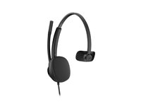 HP Poly Mission 415 - Mission 400 Series - headset - på örat - kabelansluten - aktiv brusradering - USB-A, USB-C - svart - Zoomcertifierad, Certifierad för Microsoft-teams, Google Meet-certifierad, Works With Chromebook Certified C01B2AA#AC3