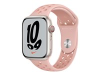 Apple Nike - Band för smart klocka - 140 - 210 mm - pink Oxford, rose whisper - för Watch Hermès Series 7, Hermès Series 9, Series 10, Series 8, Series 9, Ultra, Ultra 2 MN6Q3ZM/A