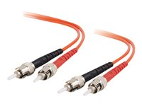 C2G Low-Smoke Zero-Halogen - Patch-kabel - ST-läge (multi-mode) (hane) till ST-läge (multi-mode) (hane) - 5 m - fiberoptisk - 62,5/125 mikron - orange 85210