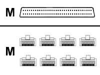 Cisco - Routerkabel (DTE) - HD-68 (hane) till RJ-45 (hane) - för P/N: NM-16A, NM-16A=, NM-16A-RF, NM-32A=, NM-32A-RF CAB-OCTAL-ASYNC=