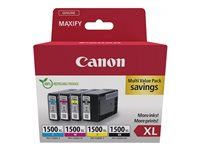 Canon PGI-1500XL BK/C/M/Y Multipack - 4-pack - XL - svart, gul, cyan, magenta - original - bläcktank - för MAXIFY MB2050, MB2150, MB2155, MB2350, MB2750, MB2755 9182B010