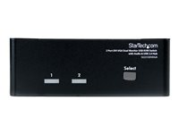 StarTech.com DVI VGA KVM-switch för dubbla skärmar USB med 2 portar, audio & USB 2.0-hubb - Omkopplare för tangentbord/video/mus/ljud/USB - 2 x KVM/ljud/USB - 1 lokal användare - skrivbordsmodell - för P/N: IM12D1500P, SVA12M2NEUA, SVA12M5NA, USBDVI4N1A6, USBVGA4N1A10, USBVGA4N1A6 SV231DDVDUA