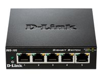 D-Link DGS 105 - Switch - 5 x 10/100/1000 - skrivbordsmodell DGS-105/E