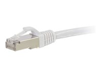 C2G Cat5e Booted Shielded (STP) Network Patch Cable - Patch-kabel - RJ-45 (hane) till RJ-45 (hane) - 50 m - STP - CAT 5e - formpressad - vit 83890