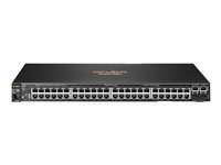 HPE Aruba 2530-48 - Switch - Administrerad - 48 x 10/100 + 2 x Gigabit SFP + 2 x 10/100/1000 - skrivbordsmodell, rackmonterbar, väggmonterbar J9781A#ABB