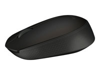 Logitech B170 - Mus - optisk - 3 knappar - trådlös - 2.4 GHz - trådlös USB-mottagare - svart 910-004798