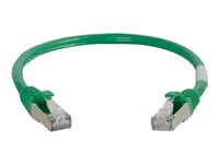 C2G Cat5e Booted Shielded (STP) Network Patch Cable - Patch-kabel - RJ-45 (hane) till RJ-45 (hane) - 1 m - STP - CAT 5e - formpressad - grön 83830