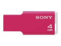 Sony Micro Vault Style - USB flash-enhet - 4 GB - USB 2.0 - rosa - för VAIO Duo 11; VAIO E Series SVE11125, SVE1512, SVE15124, SVE15125, SVE15126, SVE15128 USM4GMP