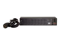 APC Switched Rack PDU AP7902B - Kraftdistributionsenhet (kan monteras i rack) - AC 100/120 V - 2880 VA - ingång: NEMA L5-30P - utgångskontakter: 16 (NEMA 5-20R) - 2U - 3.05 m sladd - svart - för P/N: SMTL1000RMI2UC, SMX1000C, SMX1500RM2UC, SMX1500RM2UCNC, SMX750C, SMX750CNC AP7902B