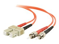 C2G Low-Smoke Zero-Halogen - Patch-kabel - ST-läge (multi-mode) (hane) till SC-läge (multi-mode) (hane) - 5 m - fiberoptisk - 62,5/125 mikron - orange 85226