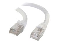 C2G Cat5e Booted Shielded (STP) Network Patch Cable - Patch-kabel - RJ-45 (hane) till RJ-45 (hane) - 10 m - STP - CAT 5e - formpressad - vit 83886