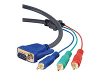 C2G Ultima HDTV Component Video Breakout Cable - Videokabel - komponentvideo - HD-15 (VGA) hane till RCA hane - 3 m - skärmad 80357