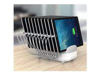 Compulocks 10 Ports USB Charging Dock Station With EU Plug - Laddningsstation - 120 Watt - 2.4 A - 10 utdatakontakter (USB) 10PUSBDKS-EU