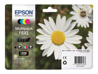 Epson 18XL Multipack - 4-pack - XL - svart, gul, cyan, magenta - original - bläckpatron - för Expression Home XP-212, 215, 225, 312, 315, 322, 325, 412, 415, 422, 425 C13T18164010