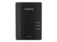 Linksys PowerLine PLSK400 - PowerLine adaptersats 4-ports-switch - HomePlug AV (HPAV) - vägginsticksbar PLSK400-EU