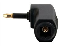 C2G Velocity - Högervinklad adapter - TOSLINK hona till mini-TOSLINK hane - svart 80454