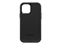 OtterBox Defender Series - Baksidesskydd för mobiltelefon - robust - polykarbonat, syntetiskt gummi - svart - för Apple iPhone 12, 12 Pro 77-65401