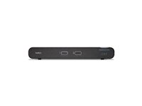 Belkin Universal Secure Dual-Head - 2:a generationen - omkopplare för tangentbord/video/mus/ljud - 2 x KVM/ljud - 1 lokal användare - skrivbordsmodell - TAA-kompatibel F1DN202KVM-UNN4