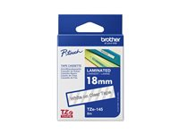 Brother TZe-145 - Standardlim - vit på transparent - Rulle (1,8 cm x 8 m) 1 kassett(er) bandlaminat - för Brother PT-D600; P-Touch PT-18, 3600, 750, D450, D800, E500, E550, H101, H500, P750, P900 TZE145