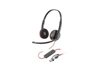 HP Poly Blackwire 3210 - Blackwire 3200 Series - headset - på örat - kabelansluten - USB-C - svart - Certifierad för Skype for Buisness, Cisco Jabber-certifierad, Avaya-certifierad, UC-certifierad 8X2J8A6