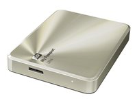 WD My Passport Ultra WDBEZW0020BCG - Anniversary Edition - hårddisk - krypterat - 2 TB - extern (portabel) - USB 3.0 - guld WDBEZW0020BCG-EESN