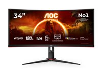 AOC Gaming CU34G2XP/BK - LED-skärm - böjd - 34" - HDR CU34G2XP/BK