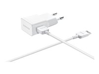 Samsung EP-TA10 - Strömadapter - 2 A (USB typ A) - på kabel: 21-pin Samsung - vit - för Galaxy Note 3 EP-TA10EWEQGWW