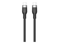 HyperJuice - USB-kabel - 24 pin USB-C (hane) till 24 pin USB-C (hane) - USB 2.0 - 2 m - USB-strömförsörjning (240W), utökat effektområde (EPR) - svart HJ4002BKGL