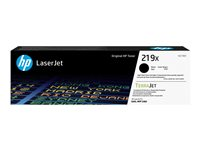 HP 219X - Lång livslängd - svart - original - LaserJet - tonerkassett (W2190X) - för P/N: 499Q6F#BAZ, 499Q7F#BAZ, 499Q8F#ABF, 499Q8F#B19, 499Q8F#BAZ, 499R0F#BAZ, 8D7L0A#BAZ W2190X