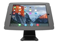 Compulocks iPad Pro 11" (1-4th Gen) Space Enclosure Rotating Counter Stand - Monteringssats (fot för stativ, skruvar, hölje, monteringssats, 2 nycklar) - för surfplatta - låsbar - svart - skärmstorlek: 11" - väggmonterbar, bänkskiva - för Apple 11-inch iPad Pro (1:a generation, 2a generation, 3:e generationen, 4:e generation) 303B211SENB