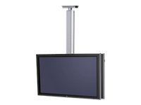 SMS Flatscreen X CH SD605 - Monteringssats (takmontering, stång, universalglidkonsol) - vridbar - för 2 LCD-bildskärmar - vit, aluminium - skärmstorlek: 40"-55" - takmonterbar PD061005-P0