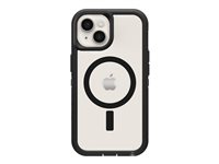 OtterBox Defender Series XT - Skyddsfodral baksidesskydd för mobiltelefon - robust - MagSafe-kompatibilitet - polykarbonat, syntetiskt gummi - dark side (genomskinlig/svart) - för Apple iPhone 15 Plus 77-93290