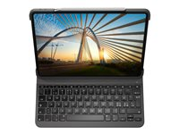 Logitech Slim Folio Pro - Tangentbord och foliefodral - bakgrundsbelyst - trådlös - Bluetooth LE - QWERTY - nordisk - för Apple 11-inch iPad Pro (1:a generation, 2a generation) 920-009688