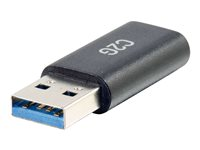 C2G USB C to USB Adapter - SuperSpeed USB Adapter - 5Gbps - F/M - USB-adapter - 24 pin USB-C (hona) vändbar till USB typ A (hane) - USB 3.0 - formpressad - svart 54427