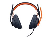 Logitech Zone Learn On-Ear Wired Headset for Learners, USB-A - Hörlurar med mikrofon - på örat - ersättning - kabelansluten - USB-C 981-001367